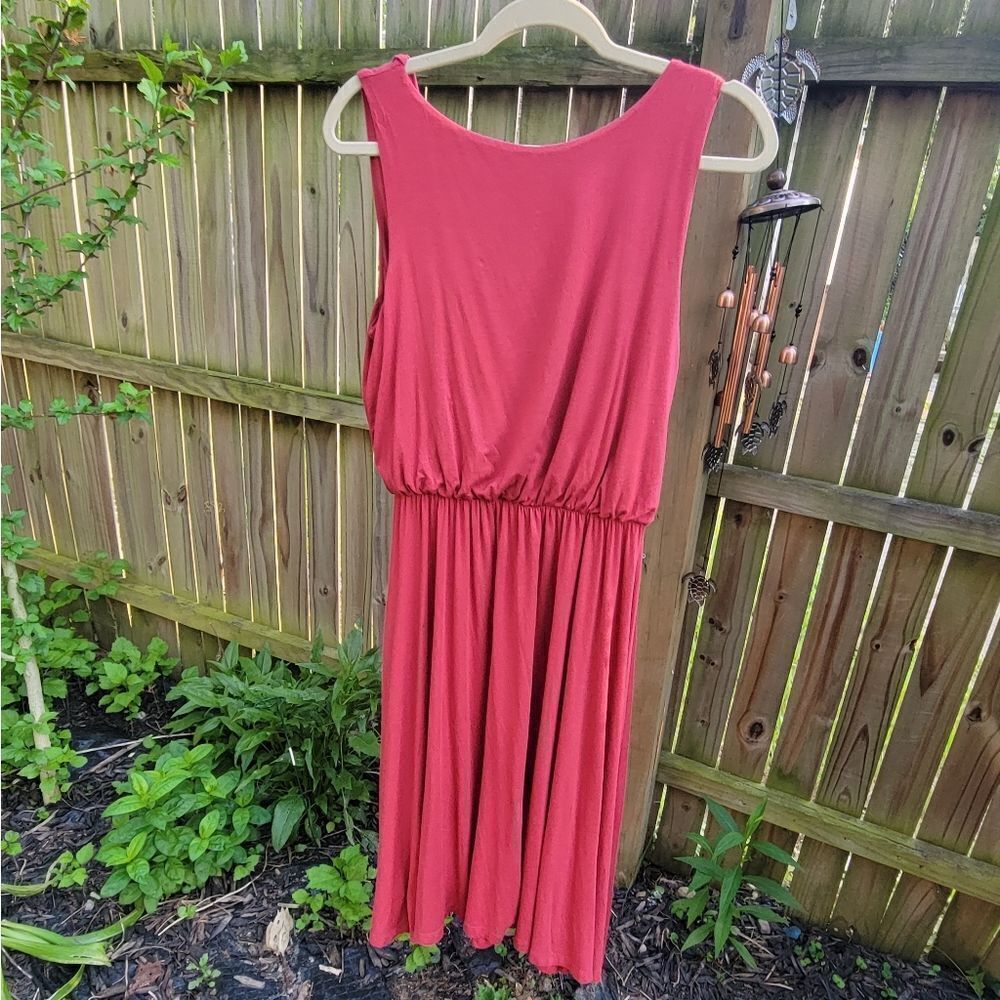 Fuchsia Sleeveless Midi Dress